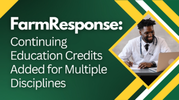 Farm response. continuing education credits added for multiple disciplines.