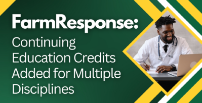 Farm response. continuing education credits added for multiple disciplines.