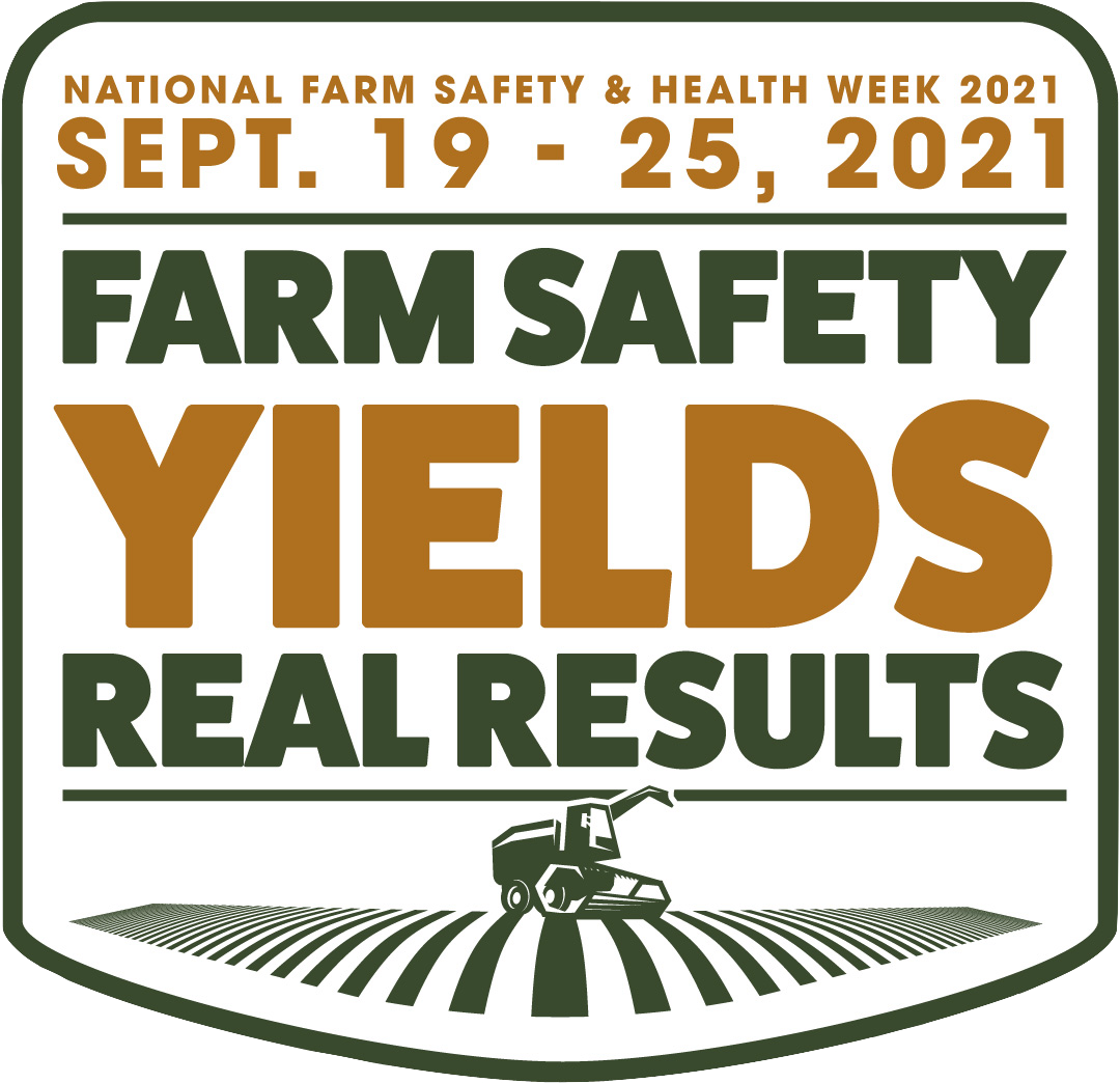 logo for National Farm Safety and Health Week - Farm Safety Yields Real Results.