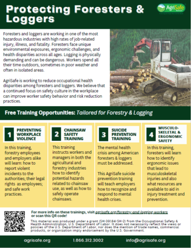 Forestry And Logging Flyer Agrisafe Network 8426