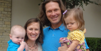 Brian LaFoy with his wife, Jennifer, and his children, Micah and Bethany.